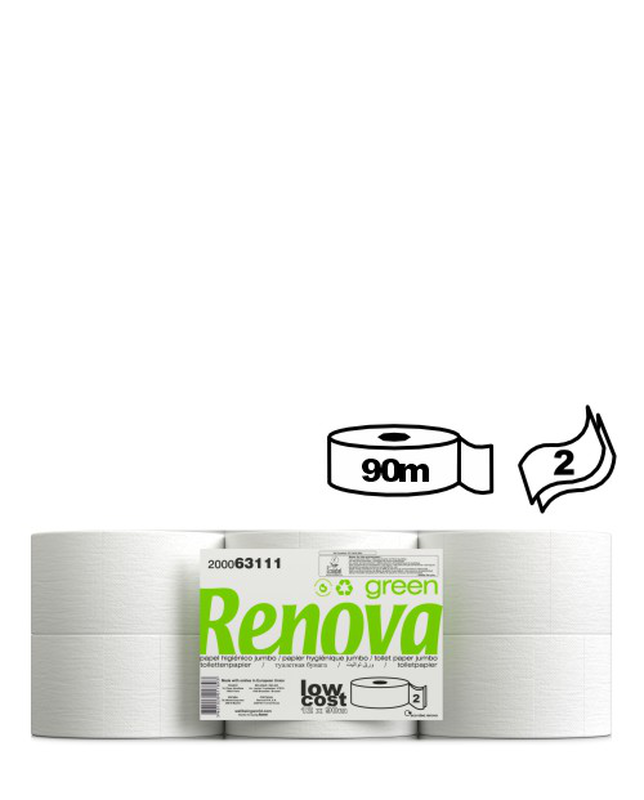 Higienico Jumbo Renova Green 90M 2C (12R/Fardo)