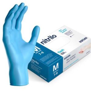 Guante Nitrilo Nitriflex Azul T-M  100Unds/Pack 