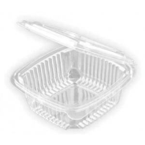 Envase Plastico con Tapa Bisagra 250ml(600Unds/Cj)